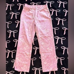 Pink Wide Leg Bottoms